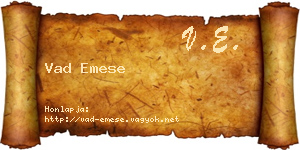 Vad Emese névjegykártya
