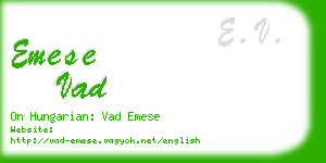 emese vad business card